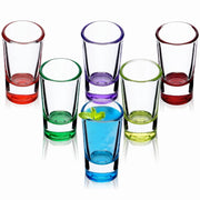 Set di 6 bicchierini da shot di vodka KADAX, colorati, da 28 ml.