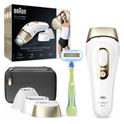 Braun silk-expert pro silk expert pro 5 pl5243, epilatore a luce pulsata donna, per la rimozione permanente dei peli visibili a casa tua, bianco/oro - 137719