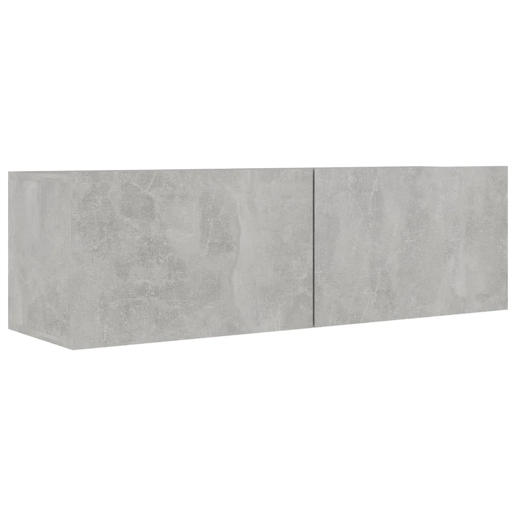 Set di Mobili Porta TV 4 pz Grigio Cemento in Legno Multistrato 3079131