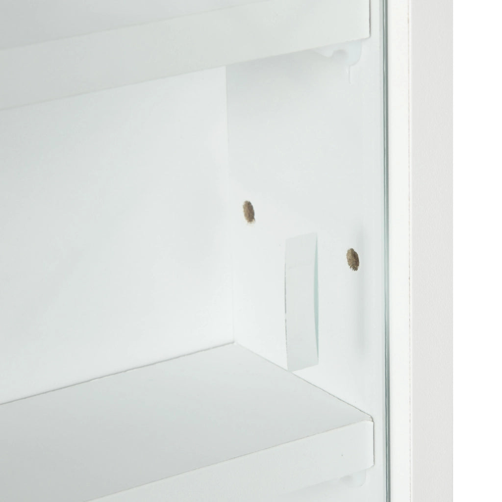 Vetrina da parete ¨C Xylo ¨C bianco, 4 ripiani regolabili, 2 ante scorrevoli, 80x9,5x60 cm