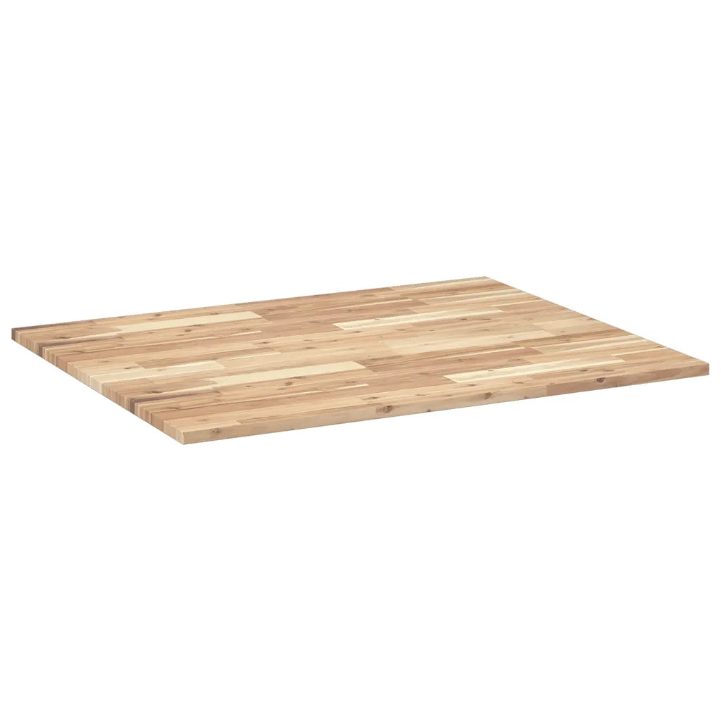 Piano Tavolo | Superficie Tavolo | Piano Scrivania Rettangolare 100x80x2cm Legno Massello di Acacia