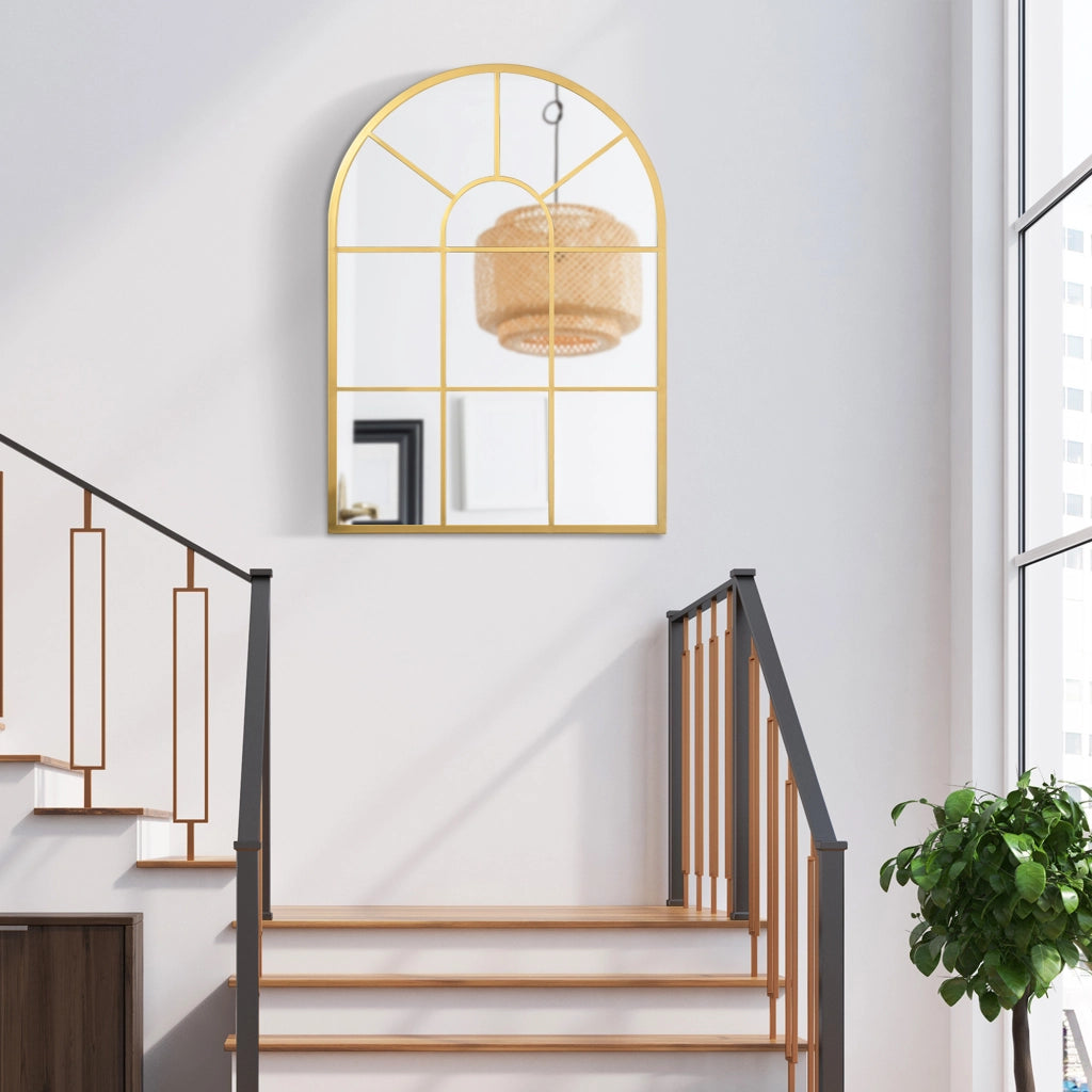 Specchio da parete con cornice metallica ¨C zephmum ¨C oro 70x2x50 cm