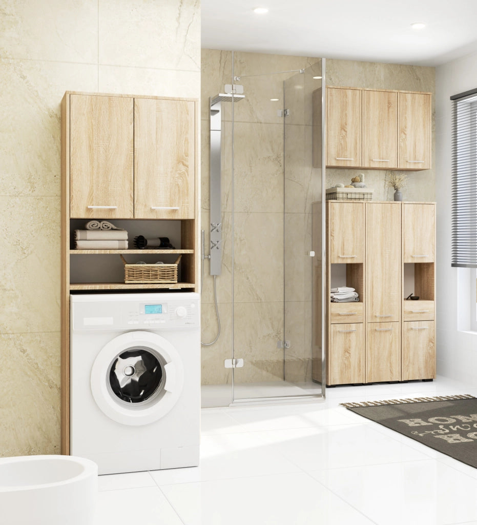 Mobile bagno sospeso AKORD FIN W64 H934 Quercia Sonoma 2 ante 64x94x30 cm