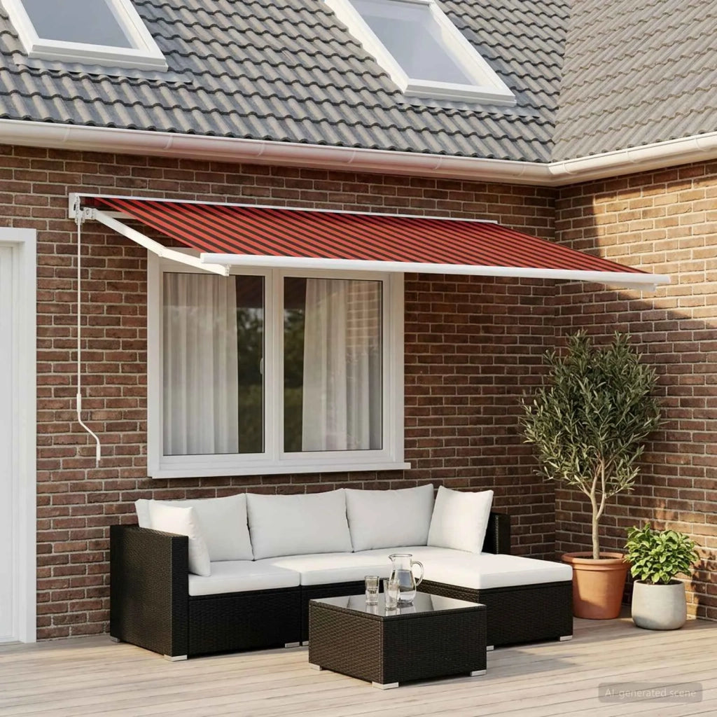 Telo di ricambio per tenda da sole arancione e marrone 3444244
