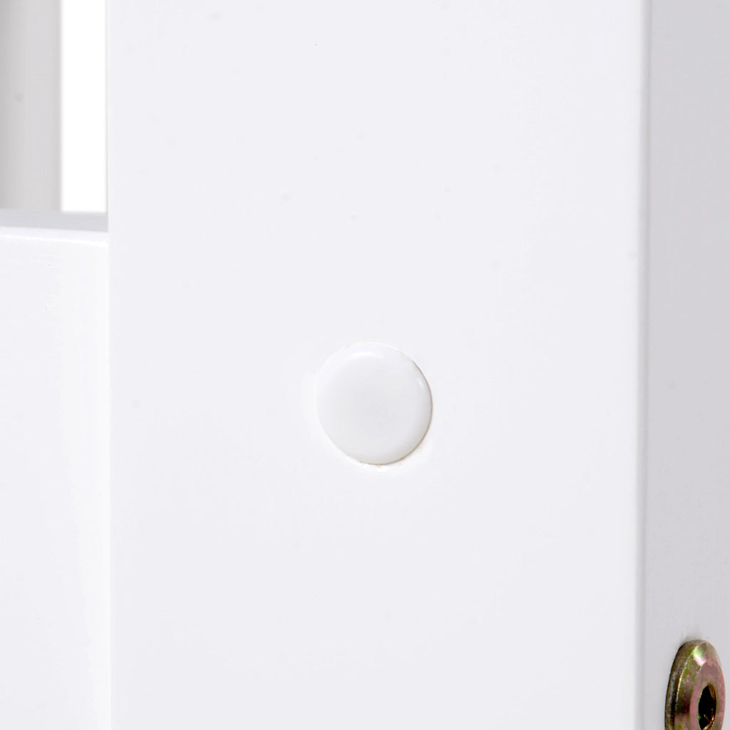Letto casetta bambino 90×200 cm; con barriera di sicurezza e spazio sotto il letto; senza materasso; in legno massiccio bianco
