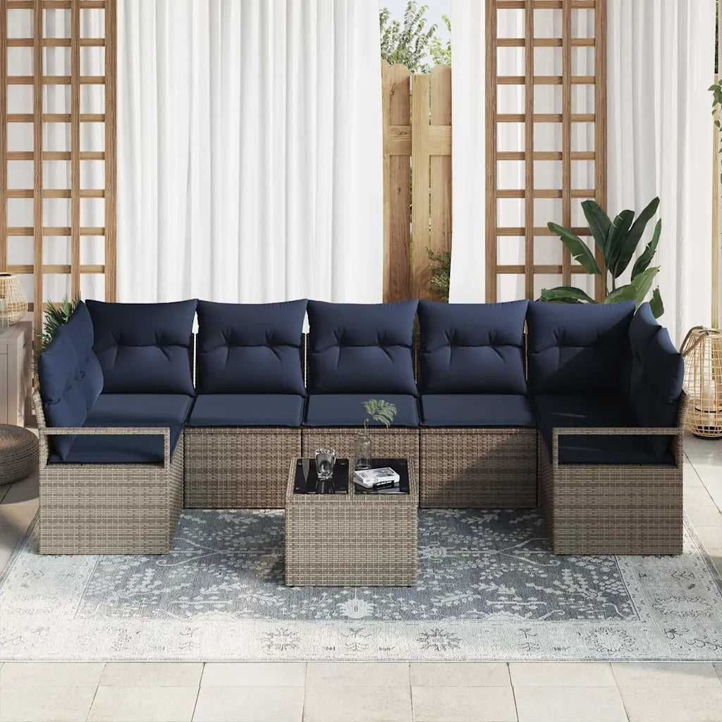 Set di divani 8 pcs Grigio polyrattan 3346305