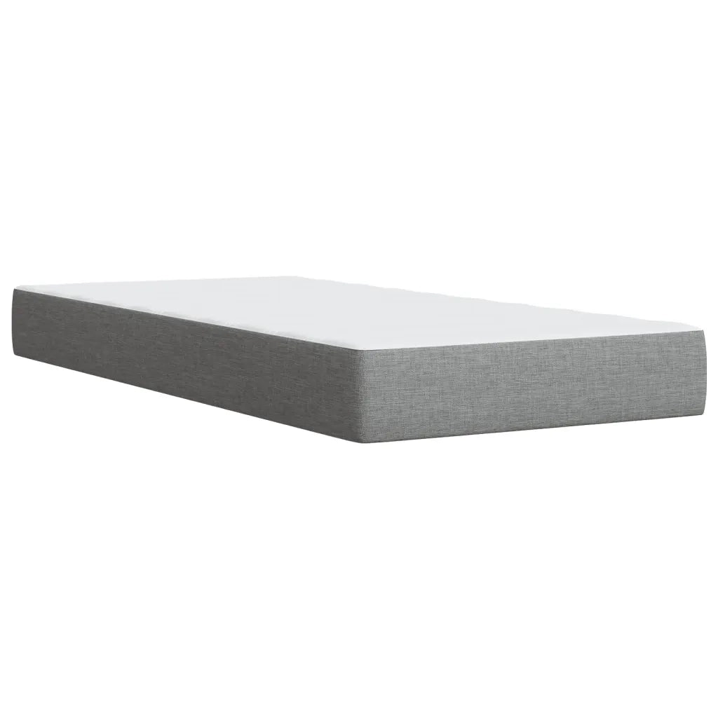 Giroletto a Molle con Materasso Grigio Chiaro100x200 cm Tessuto 3285792