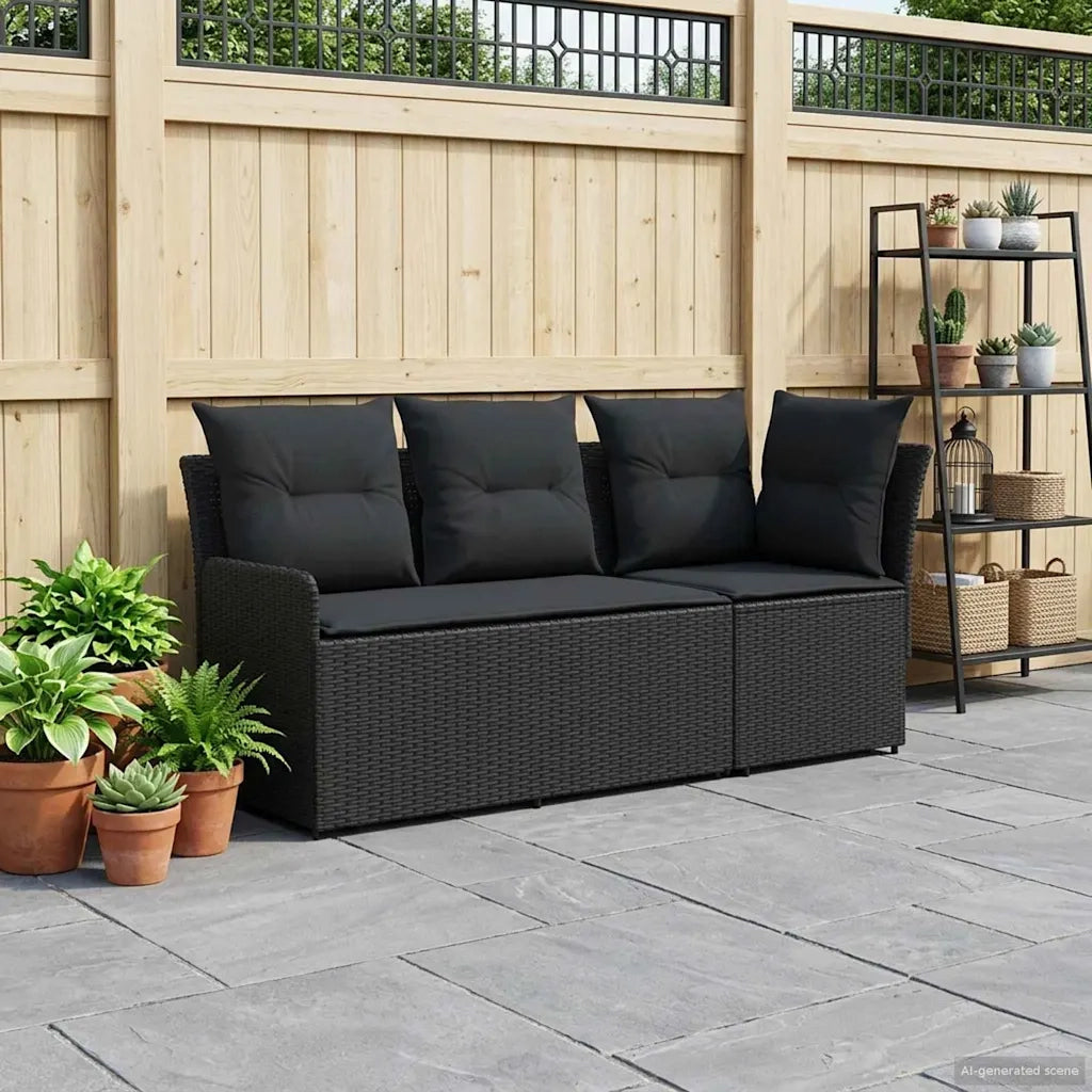 Sofa da giardino-Divano con braccioli da giardino con divano angolare 2 Pezzo 163101