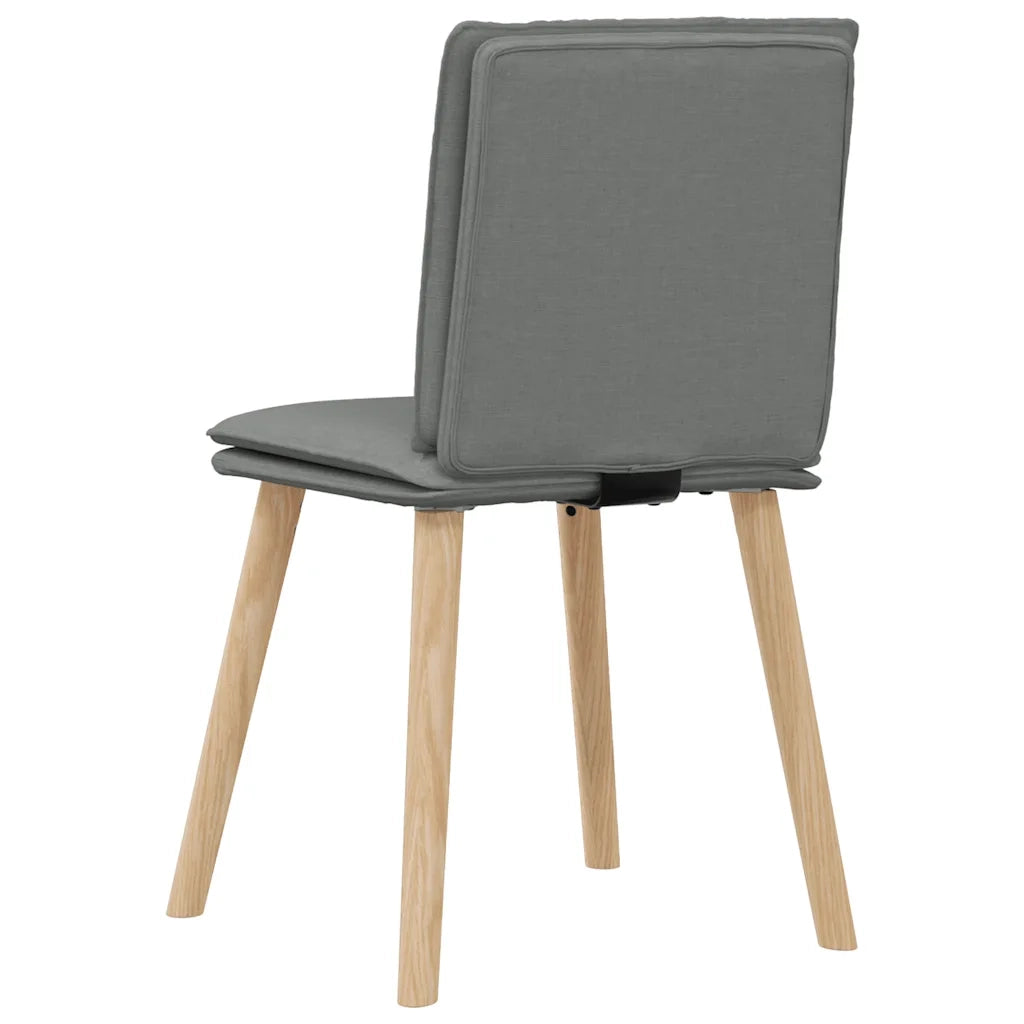 Sedie da Pranzo 4 pz Grigio Scuro in Tessuto 3315356