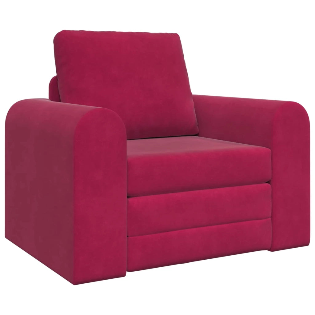 Divano letto Rosso Vino 98 x 71 x 83 cm Velluto 4106669