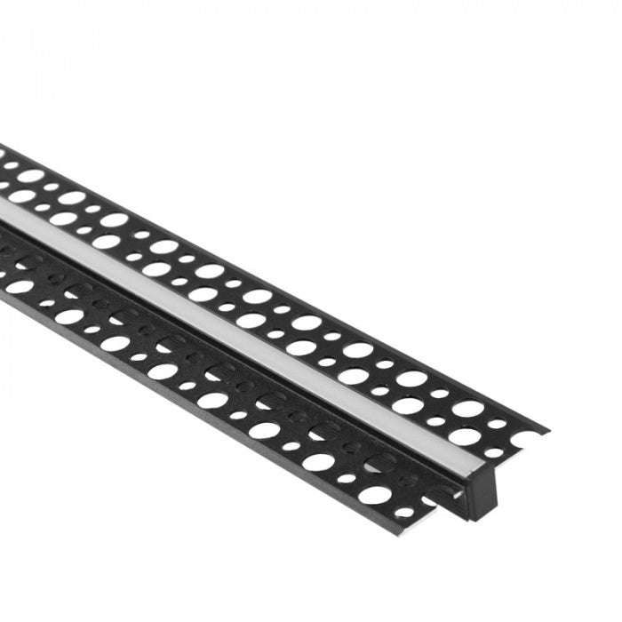 Profilo LED GPW01 incasso nero diffusore satinato 1m