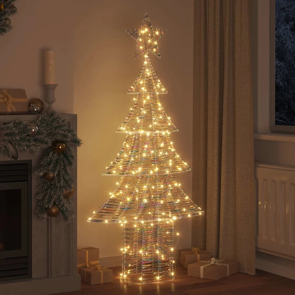 Albero di Natale | Decorazioni natalizie con 240 LED Bianco caldo 181 cm PET
