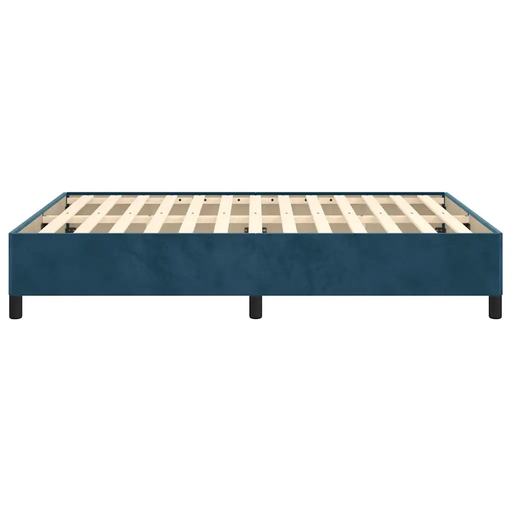 Giroletto senza Materasso Blu Scuro 140x200 cm Velluto 347328