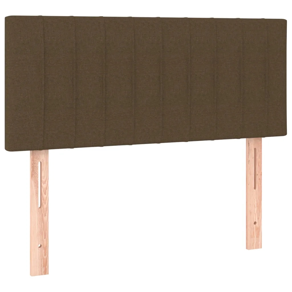 Letto a Molle Materasso e LED Marrone Scuro 120x200 cm Tessuto 3133864