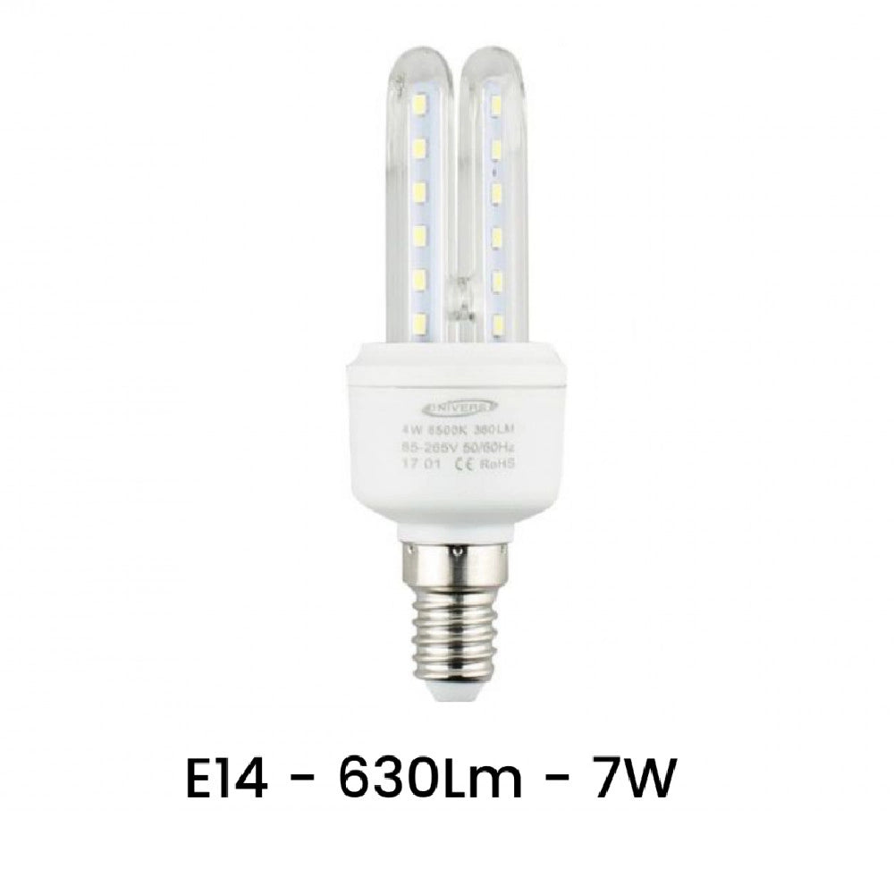 Trade Shop - Lampadina Led E14 7 W Bianco Caldo 3000k Freddo 6500k Naturale 4000k 2u-02t -
