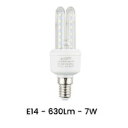Trade Shop - Lampadina Led E14 7 W Bianco Caldo 3000k Freddo 6500k Naturale 4000k 2u-02t -