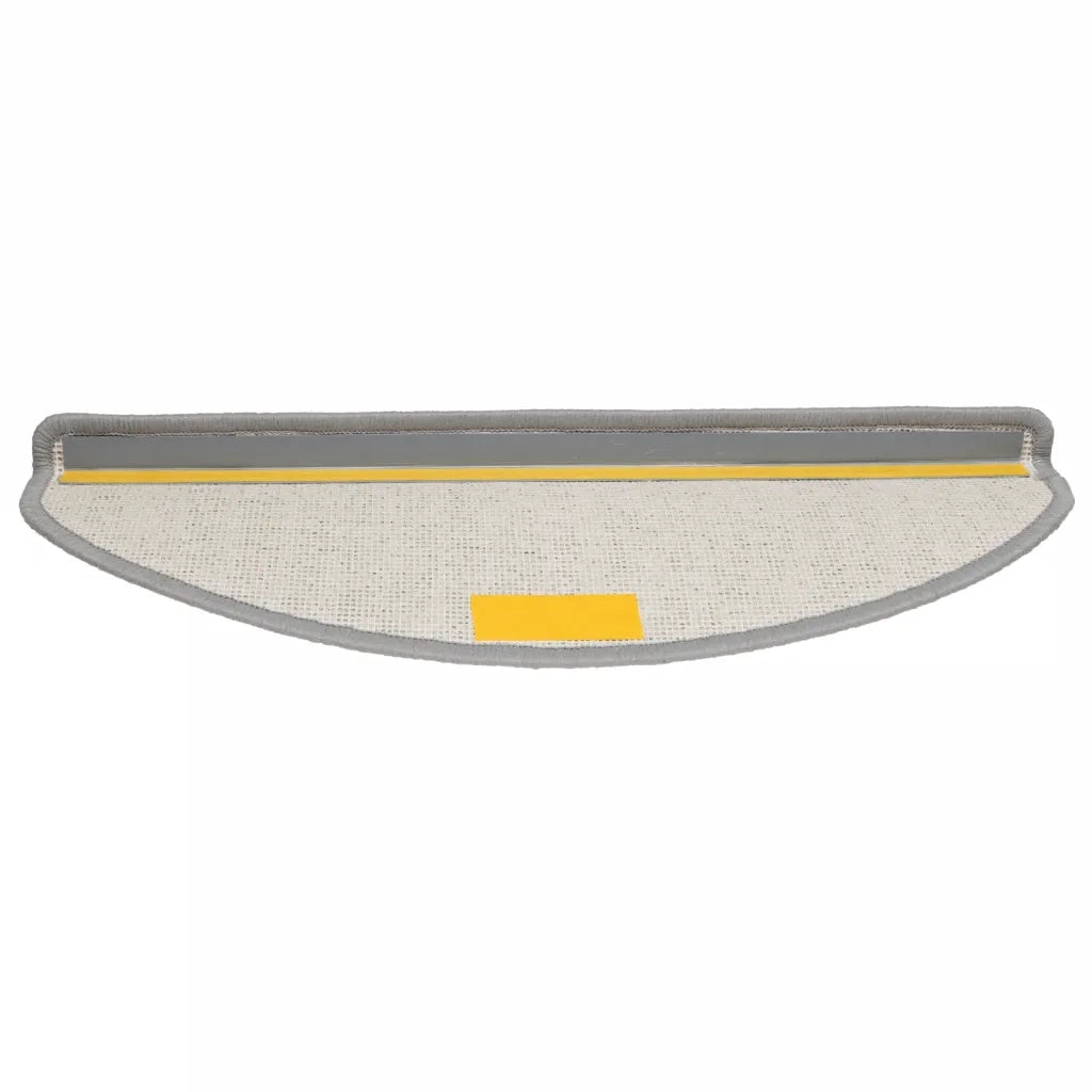 Tappetini per scale 15 pz 65x21x4 cm Grigio Semicircolari Grandi 133900
