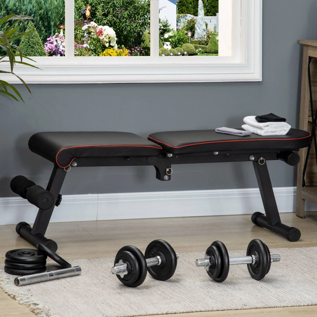 Set Manubri e Bilanciere 2 in 1 ¨C Xylo ¨C 20 kg, 8 Dischi, Ferro Antiruggine, Nero, 95x16x16 cm