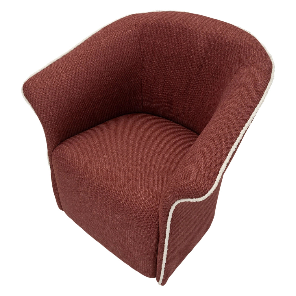 Poltroncina Toamas, Poltrona Base Girevole, 84x66x80h cm Rosso