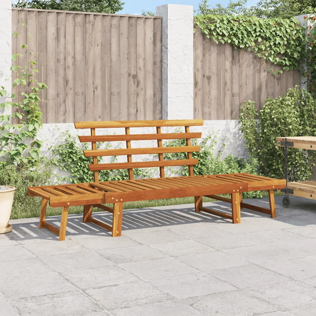 Panca da Giardino 2-in-1 190 cm in Legno Massello di Acacia 316471
