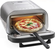 Fornello professionale per pizza fino a 400 gradi con pietra refrattaria - 1700 W, cuoce in 2 minuti