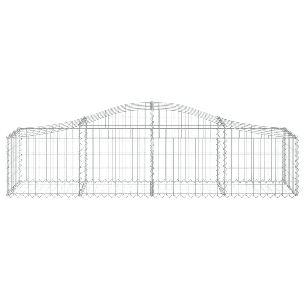 Cesti Gabbioni ad Arco 9 pz 200x50x40/60 cm Ferro Zincato 3145584