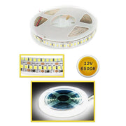 Trade Shop - Striscia Led Smd 2835 Strip 5 Mt Bobina Luce Naturale Calda Fredda 2835 12v - -bianco Freddo      -