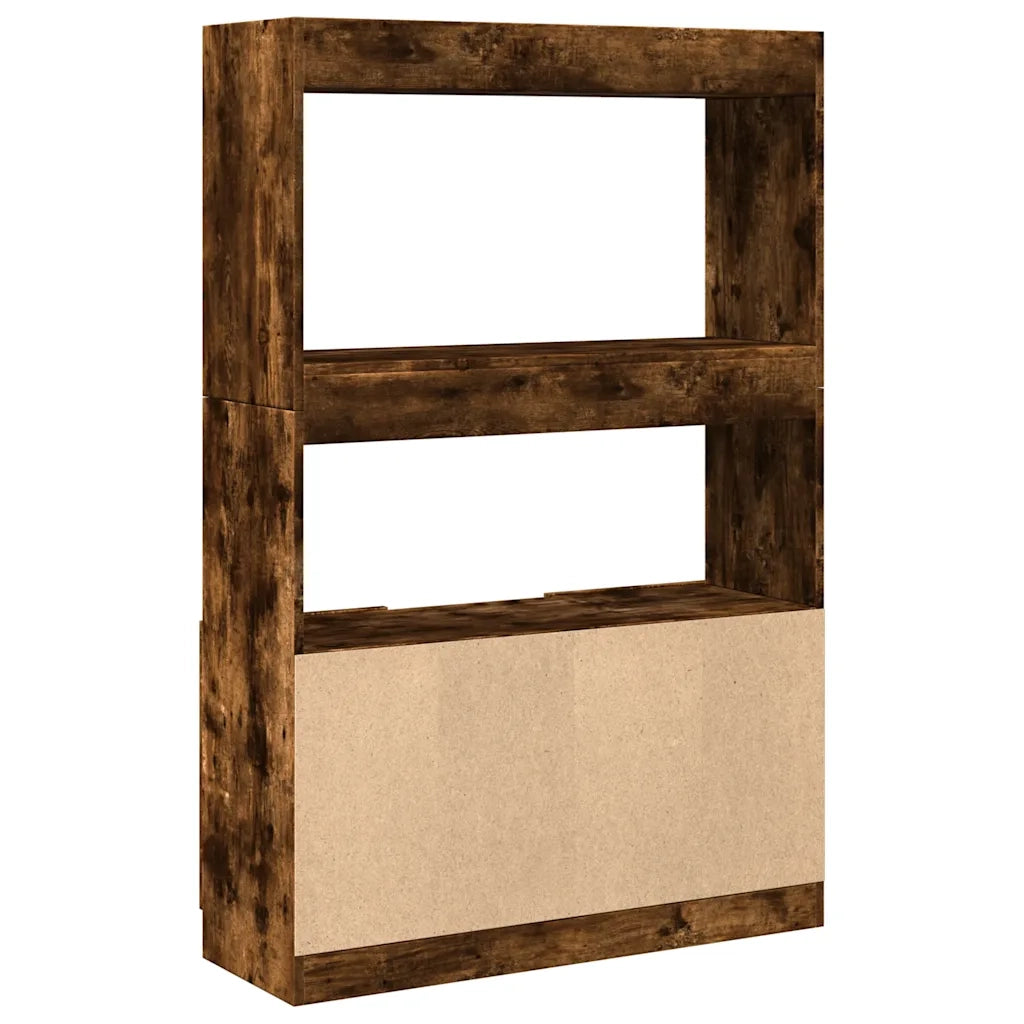 Credenza-Buffet-Armadio da cucina Rovere Fumo 92x33x140 cm in Legno Multistrato