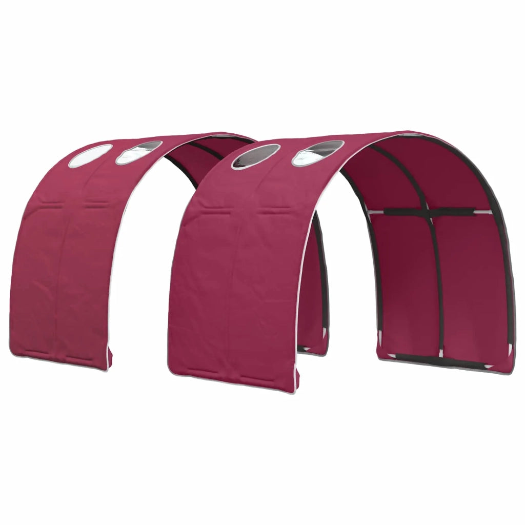 Letto con Tunnel 3 pz Rovere Sonoma e Rosso 3423555