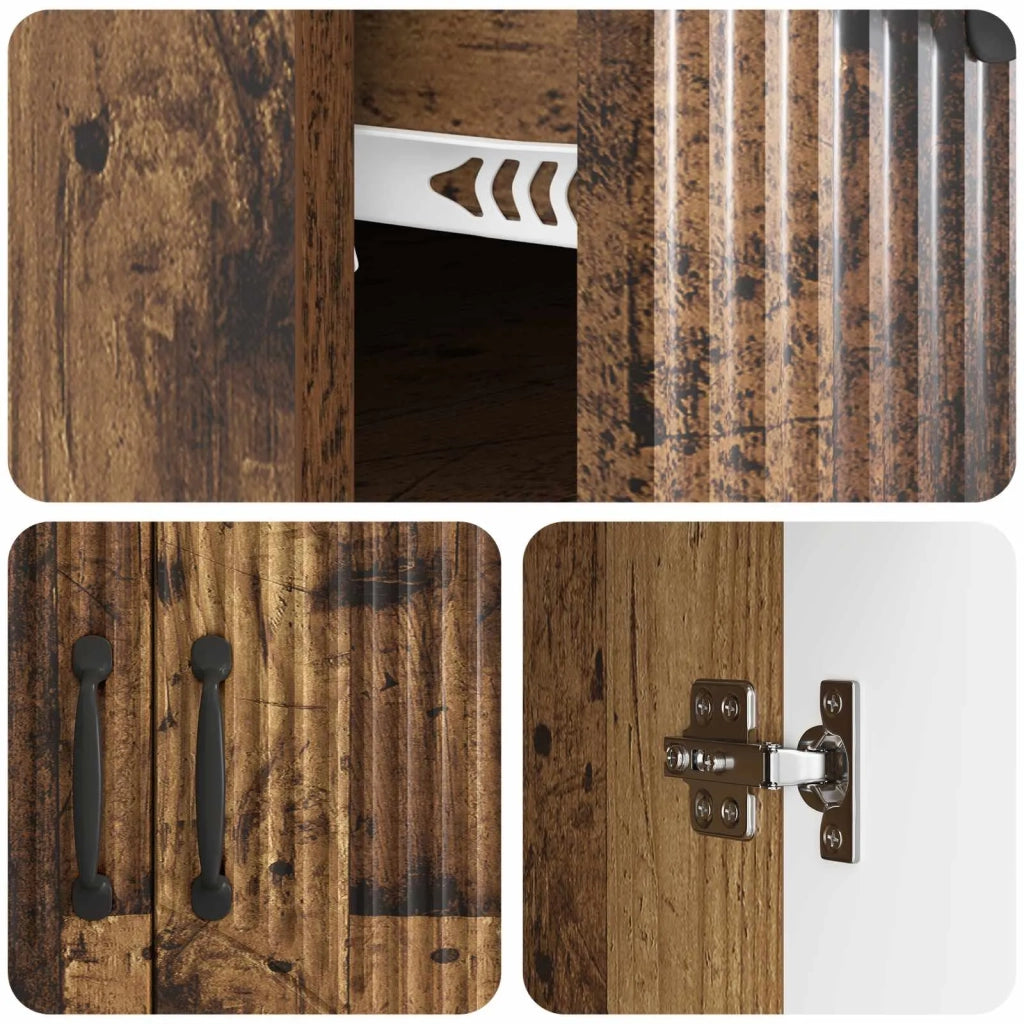 Credenza | Madia | Buffet da pranzo | Armadio da pranzo Legno antico 66 x 34,5 x 87 cm Legno ingegnerizzato