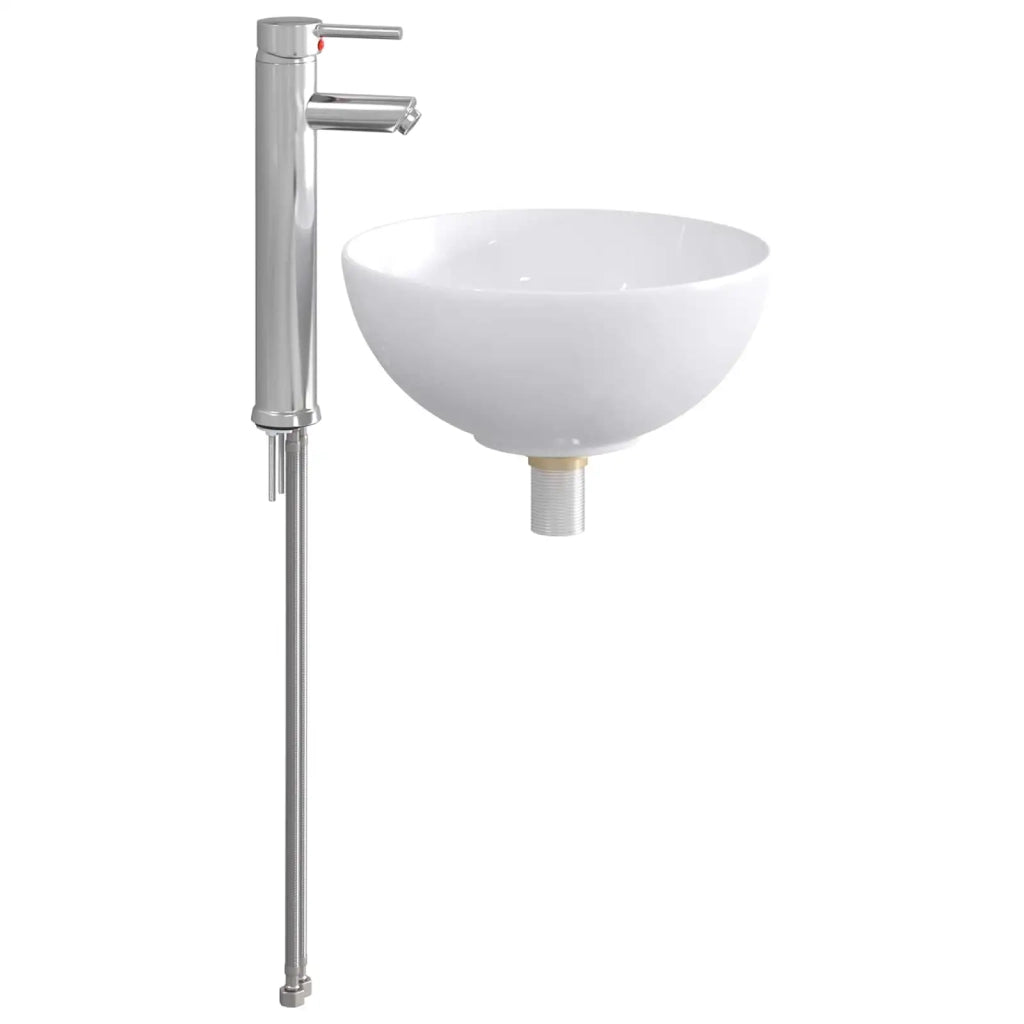 Lavabo da bagno Cromato 32 x 32 x 13 cm Metallo CFW5238450