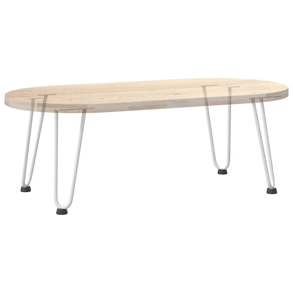 Gambe a forcina per tavolino 4 pz bianche 30 cm in acciaio massiccio 4012417