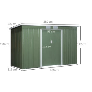 CASA DA GIARDINO 3,2 m² in acciaio verde chiaro