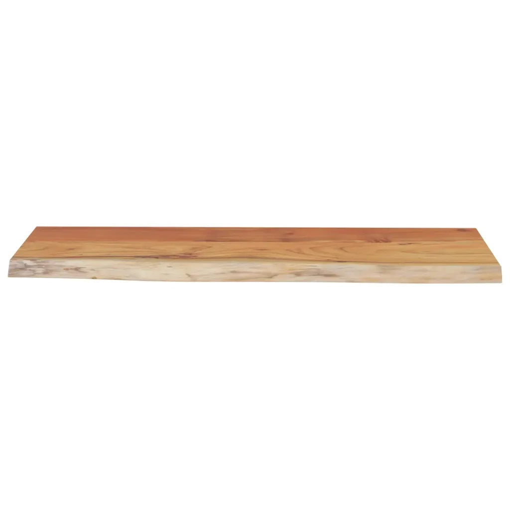 Mensola a Muro 80x30x2,5cm Rettangolare Legno Acacia Bordi Vivi 370238