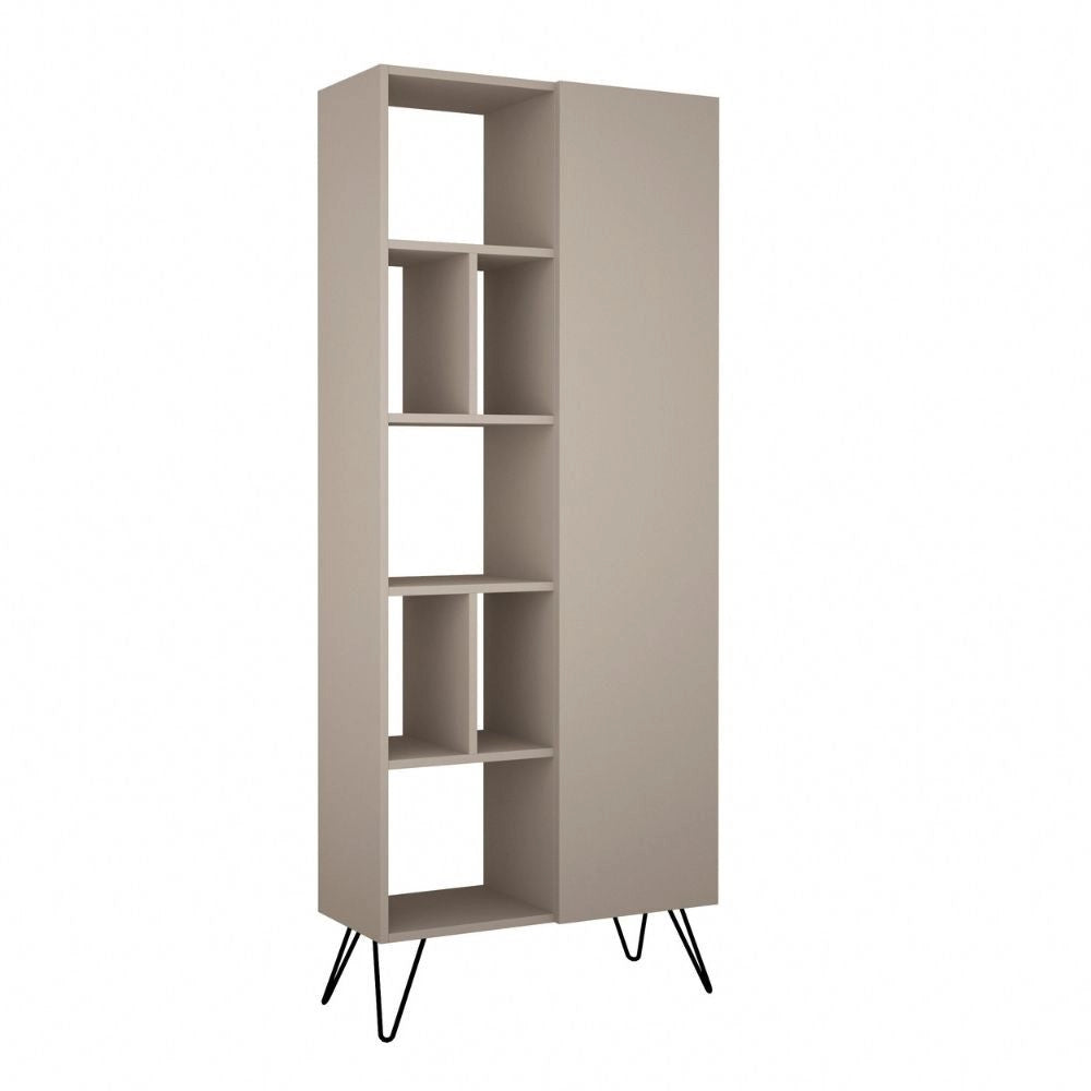 Libreria Jedda 80,6x191 cm tortora con anta