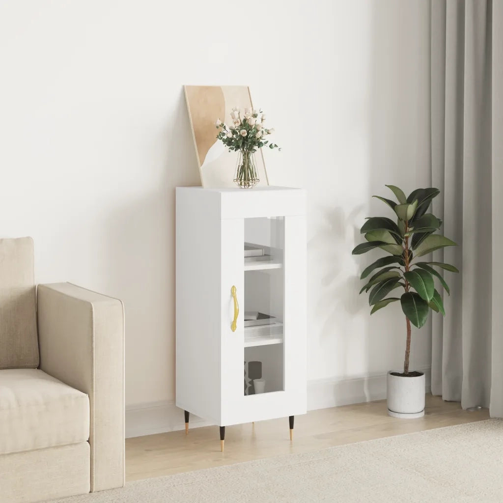 Credenza-Buffet-Armadio da cucina Bianca 34,5x34x90 cm in Legno Multistrato 494349