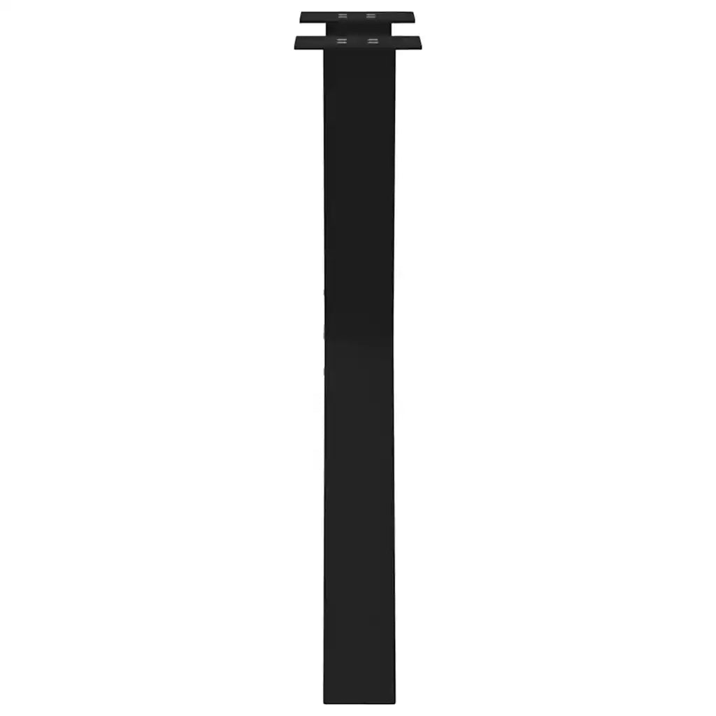 Gambe per tavolo da pranzo a forma di X 2 pz | Piede del tavolo nere 50x(72-73) cm in acciaio