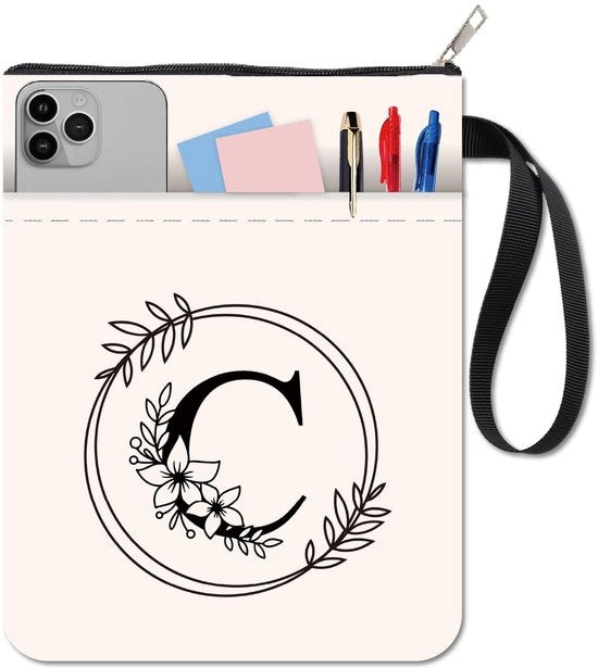 Cassa per libri - Disegno fiorito - Materiale lavabile - Bianco - Protezione per libri - Adatto per paperback - Cintura extra