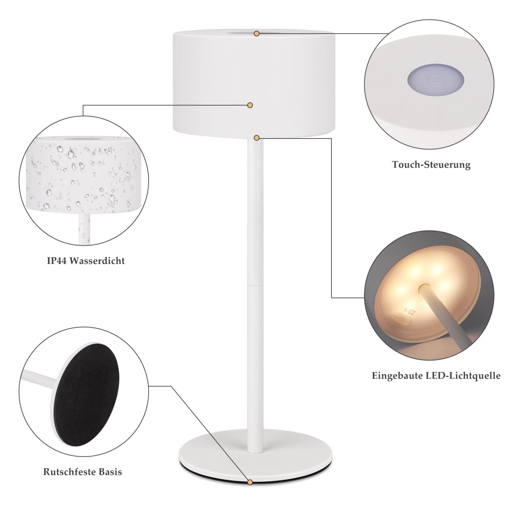 ZMH Lampada da tavolo set 2 pezzi touch dimmerabile 3 temperature colore per camera letto soggiorno