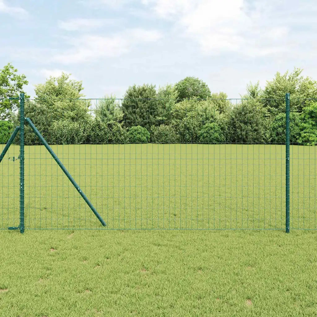 Recinzione con Posto Verde 1 x 25 m Acciaio e PVC