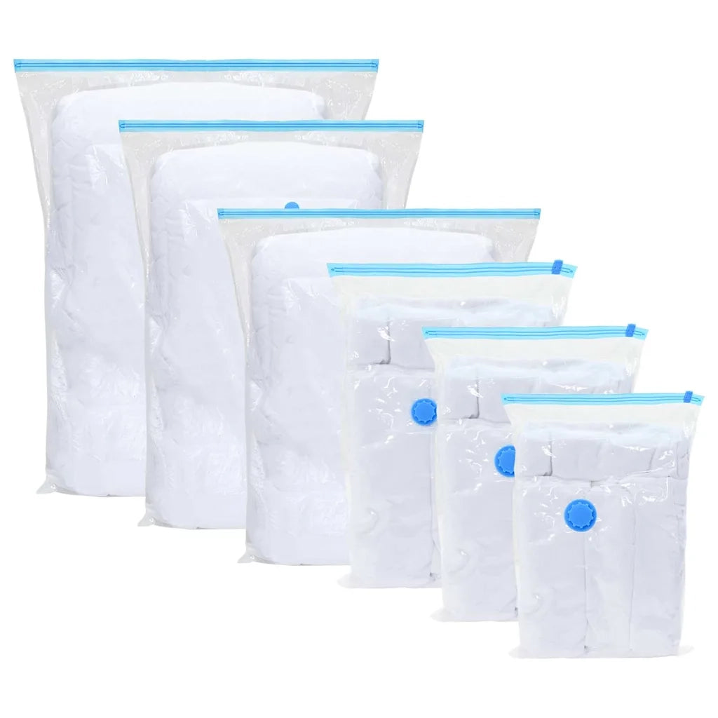 Sacchetti per Stoccaggio 20 pz Trasparente e Blu 70 x 50 cm CFW5049108
