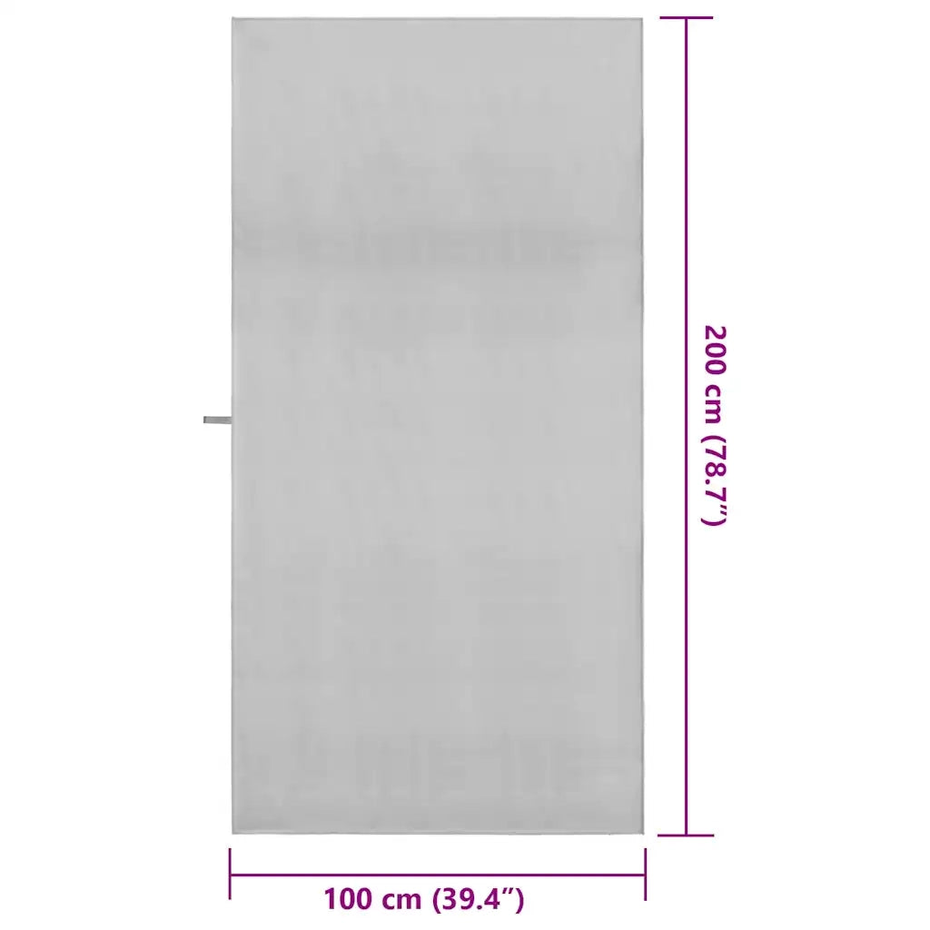 Asciugamani Sportivi 2 pcs Grigio 200 x 100 cm 42011471
