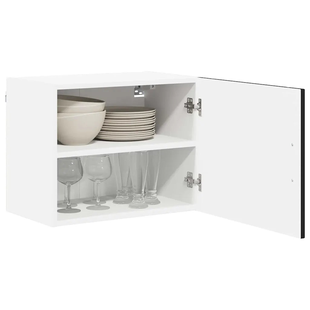 Pensile da cucina | Armadietto a muro LUCCA 2 pz Nero 50 x 31 x 40 cm