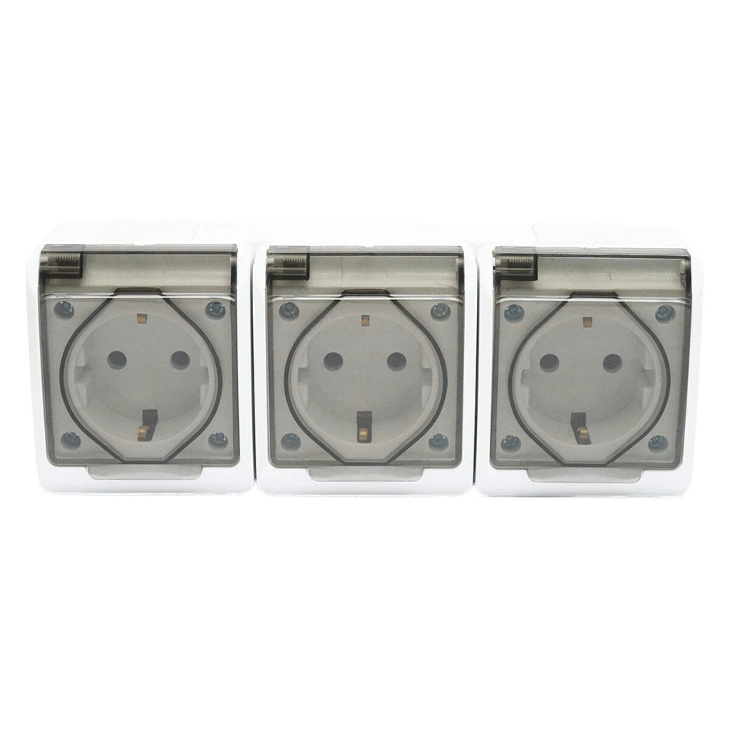 Presa tripla PT 16A, 250V IP44