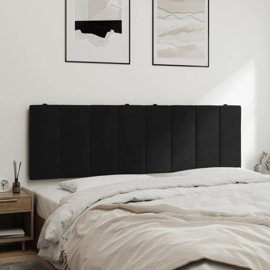 Cuscino Testiera Hanko Nero 160 cm in Velluto 374677