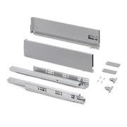 Cassetto esterno Vertex con regolazione 3D altezza 131mm, 40kg, profondità 450mm, Acciaio, Grigio antracite