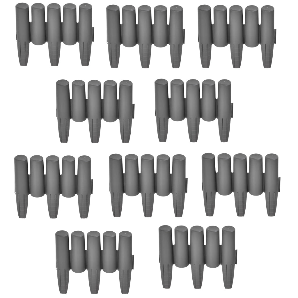 Bordure per Aiuola Espot in set di 40 blocchi - Lunghezza tot 10,8 m - Grigio Scuro casa.pro