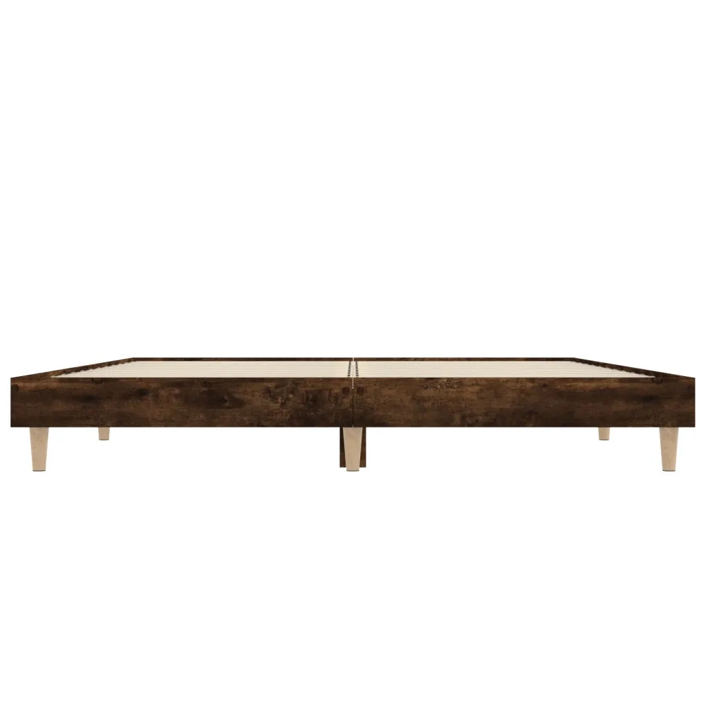 Giroletto senza Materasso-Struttura Letto Rovere Fumo 120x190 cm in Truciolato 296843