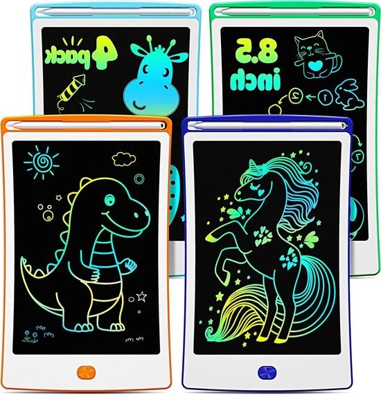 Set di 4 tablette da disegno colorate - 20,5 cm - giocattoli per bambini - ragazzi e ragazze 3-6 anni