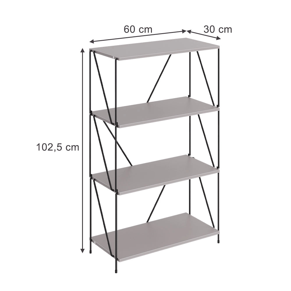 Vicco Libreria Grigio/nero 60 x 102.5 cm